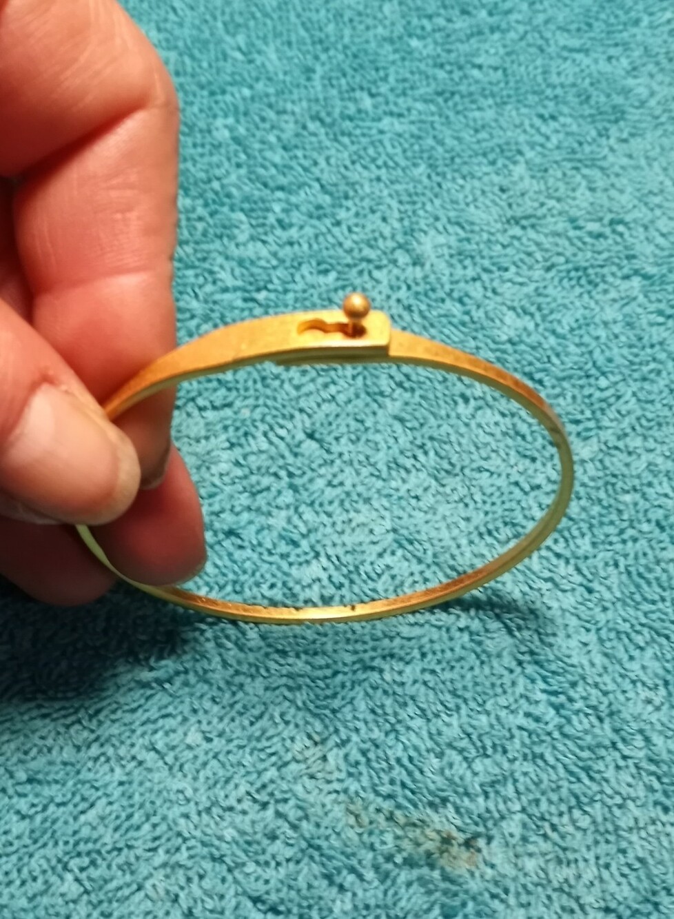 Gold-Tone Women's Bangle Bracelet Satin Finish